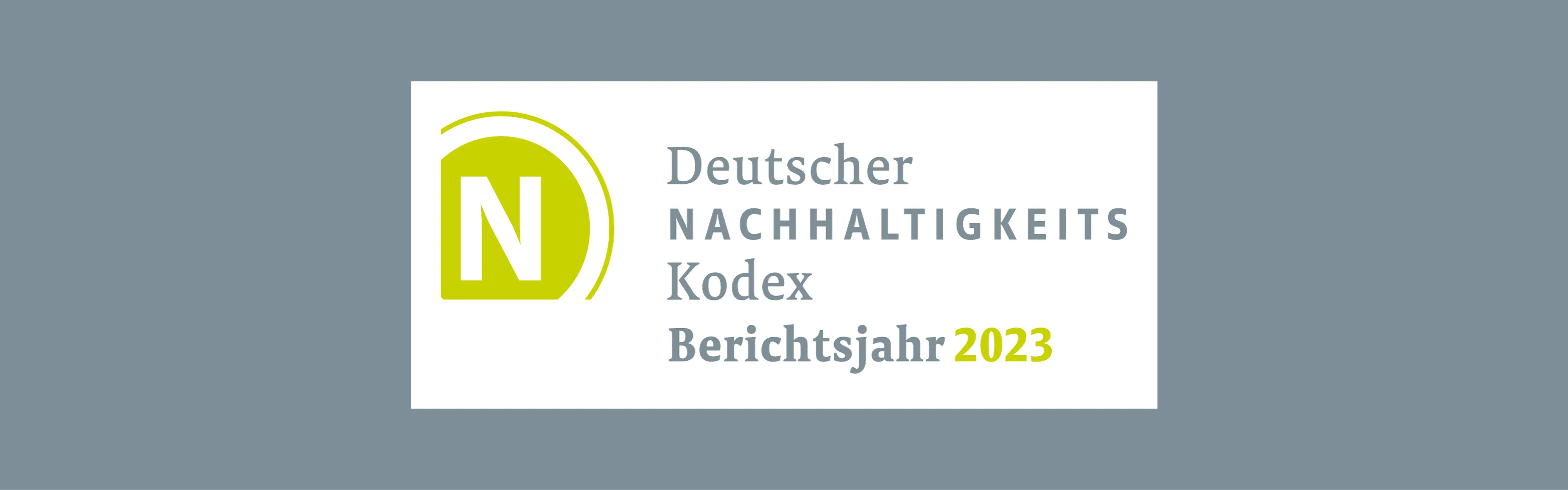 Logo Deutscher NACHHALTIGKEITS Kodex Berichtsjahr 2023